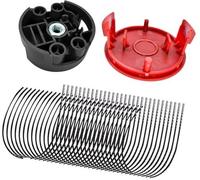 Jodriva F016800431 Trimmer Line, for Bosch, AFS 23 to 37 Brush Cutters, Grass Trimmer Spool Line with F016F04841 Spool Cover, F016F04839 Base, 37cm × 3.5mm (30 Lines 1 Cover 1 Base) Lawn Mower Spool