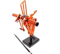 Jodriva Fits CB400SF CB400 VTEC SPEC CB 400 1990-1997 CNC Aluminum Adjustable Motorcycle Rearset Rear Set Foot Peg Pedal Footrest Motorcycle Foot Peg(Orange)