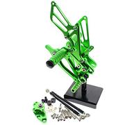 Jodriva Fits CBR600RR CBR 600 RR 2009 2010 2011 2012 2013 2014 2015 2016 2017 2018 2019 CNC Aluminum Adjustable Motorcycle Rearset Rear Set Foot Peg Pedal Footrest Motorcycle Foot Peg(Green)
