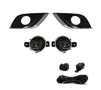 Jodriva Fog Lamp, for NISSAN, Sunny Almera Versa 2014 2015 2016 2017 2018 Automobile Front Bumper DRL Daytime Running Light 12V Accessorie Fog Lamp Car Fog Light Assembly(Black HALOGEN)