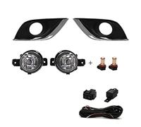 Jodriva Fog Lamp, for NISSAN, Sunny Almera Versa 2014 2015 2016 2017 2018 Automobile Front Bumper DRL Daytime Running Light 12V Accessorie Fog Lamp Car Fog Light Assembly(Black LED YELLOW)