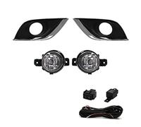 Jodriva Fog Lamp, for NISSAN, Sunny Almera Versa 2014 2015 2016 2017 2018 Automobile Front Bumper DRL Daytime Running Light 12V Accessorie Fog Lamp Car Fog Light Assembly(Black LED FOG LAMP)