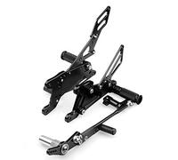 Jodriva Foot Pegs Rests Rear Sets, for YAMAHA, YZF R1 2004 2005 2006 2007 2008 2009 2010 2011 2012 2013 2014 Adjustable Rearsets Footpegs Pedals CNC Motorcycle Foot Peg(R1 07 08 Black)