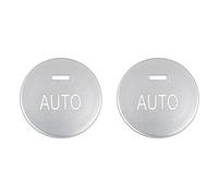 Jodriva for BMW, 5 6 7 F01 F07 F10 F18 X5 X6 F15 F16 2009-2019 Car Air Condition Knob Climate Control AUTO Button Trim Cover Replacement Ac Knob Trim Ring(Silver,for F15 2013-2018)