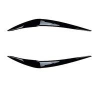 Jodriva For BMW, for 1 Series F20 L&R ABS Gloss Evil Headlight Eyebrows Eyelid 118i 120i Facelift 2015-2019 3D Stickers headlamp eyebrow eyelid cover trim(Gloss Black)