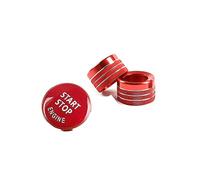 Jodriva For BMW, X5 X6 E70 E71 2008-2013 Car Engine START STOP Button Trim Cover Air Condition Switch Knob Ring Interior Accessories Ac Knob Trim Ring(Red,For X5 2008-2013)