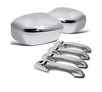 Jodriva for Chrysler, 300 300C 2005-2010 (NOT for R/T SRT8 Model), for Dodge, for Magnum, 2005-2008 Chrome Door Handle Cover and Mirror Set Car Mirror Cover