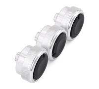 Jodriva For Ford, for Focus, 2005-2014, for Mondeo, Car Accessories 3Pcs Air Conditioner Knobs Air Conditioning Control Switch AC Knob Controll Knob Car Ac Control Knob(Silver)