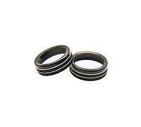 Jodriva For Ford, for Mustang, 2015-2020 Audio Trim 2Pcs Air Condition Radio Knob Rings AC Control Switch Button Decorative Ring Cover Car Ac Control Knob(Black)