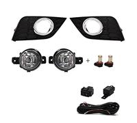 Jodriva For NISSAN, Sentra 2016 2017 2018 2019 Halogen Fog Lamp Automobile Daytime Running Lamp With Wires Replacement Accessories Fog Lamp Car Fog Light Assembly(Black LED WHITE)