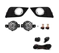 Jodriva For NISSAN, Sentra 2016 2017 2018 2019 Halogen Fog Lamp Automobile Daytime Running Lamp With Wires Replacement Accessories Fog Lamp Car Fog Light Assembly(Black LED YELLOW)