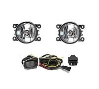 Jodriva For Swift, 2018 2019 Car Front Fog Lamp LED Daytime Running Lights DRL Turn Signal Lamp With Wire Switch 12V Accessories Fog Lamp Car Fog Light Assembly(Black FOG LAMP SET)