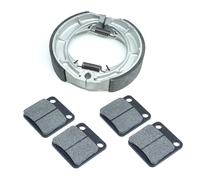 Jodriva Front Brake Pads Rear Shoe Kit Set, for LTF LTA 400 Eiger 2002-2007 400F 4WD 2002-2005 ATV LTF400 LTA400 LTF400F Motorcycle Brake Pads(Front Rear Set)