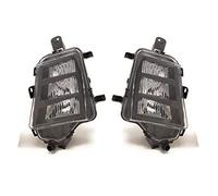 Jodriva Front Bumper LED Fog Light Fog Lamp Daytime Running Light, for MK7.5 GTI GTD 2017 2018 2019 5GG941699 5GG941700 Fog Lamp Car Fog Light Assembly(Black 1 PAIR)