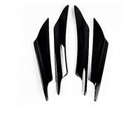 Jodriva Front Bumper Splitter Fin Canard Diffuser Valence Spoiler Lip, for Mitsubishi, Lancer EVO 10 2008-2017 Car Accessories Front Spoilers Front Spoiler(BLACK Black)