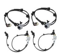 Jodriva Front Rear Left Right ABS Wheel Speed Sensor 05-12, for NISSAN, For Pathfinder 47900-EA001 47900EA001 47910-EA025 47910EA025 Engine Rpm Sensor(BLACK 4PCS)