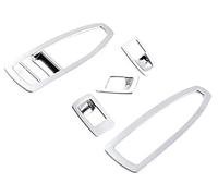 Jodriva Interior Inside Door Handle 5Pcs ABS Matt Silver Chrome Door And Window Control Switch Panel Cover, for BMW, 3 GT X1 X2 1 3 4 Series F48 F20 F30 F31 Car Door Handle Sticker