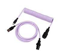 Jodriva LANO Custom Paracord Coiled Mechanical Keyboard Type C Data Spring Cable GX16 Aviator Coil Spiral Usb C Gaming Coiled Cable Tailgate Wiring Harness(Newest 2)