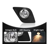 Jodriva Led Fog Light, for Toyota, Hilux Revo 2015 2016 2017 2018 2019 Chrome Trim Fog Lamp Waterproof IP67 DRL Car Accessory Fog Lamp Car Fog Light Assembly(Black LED BULB SET WHITE)