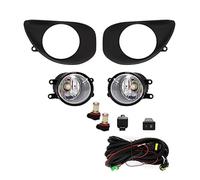 Jodriva LED Fog Light, for Toyota, Yaris 2006 2007 2008 Driving Bumper Lamp Daytime Running Light DRL Car Accessory Fog Lamp Car Fog Light Assembly(Black LED BULB WHITE)