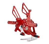 Jodriva Left And Right CNC Aluminum Motorcycle Adjustable Rearsets Footrests Footpegs Rear Set 2017-2018 CBR250RR CBR 250 RR Motorcycle Foot Peg(Red)