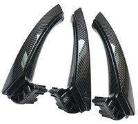 Jodriva Left Hand Driver Carbon Fiber Interior Door Pull Handle Armrest Panel, for, 3 Series E90 E91 316 318 320 325 328 Car Door Inner Handle(Black Lhd 6pcs)