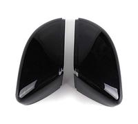 Jodriva Left+Right Gloss Black Wing Door Rear View Mirror Cover, for VW, for Touran, for Golf, Mk6 Car Mirror Cover