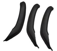Jodriva LHD RHD Car Interior Passenger Door Left Right Pull Handle Leather Outer Cover Trim, for, X3 X4 F25 F26 2010-2016 Car Door Inner Handle(Black Lhd Black Set)