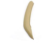 Jodriva LHD RHD Car Interior Passenger Door Left Right Pull Handle Leather Outer Cover Trim, for, X3 X4 F25 F26 2010-2016 Car Door Inner Handle(Beige Right)