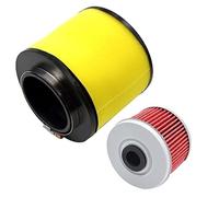 Jodriva Motorcycle Air Filter & Oil & Spark Plug For FourTrax 300 400 TRX300 400FW 15412HM5A10 15412-HM5-A10 15412-HM5-010 Motorcycle Engine Air Filter Element(BLACK Set-1 YELLOW)