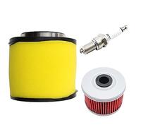 Jodriva Motorcycle Air Filter & Oil & Spark Plug For FourTrax 300 400 TRX300 400FW 15412HM5A10 15412-HM5-A10 15412-HM5-010 Motorcycle Engine Air Filter Element(BLACK Set-2 YELLOW)