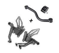 Jodriva Motorcycle Footrest Rear Passenger Footpeg Pedal Foot Peg Rearset Rear Set + Mount Holder, for BMW, G310R 2017-2018 Black Motorcycle Foot Peg(Titanium)
