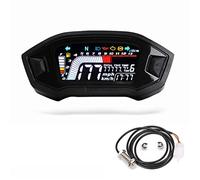 Jodriva Motorcycle LCD Cylind 1 2 4 Cylinder speedometer 13000 RPM Optional Backlight Digital Odemeter Tachometer Motorcycle Odometer(With Sensor-A)