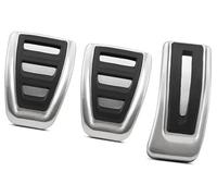 Jodriva Pedal Pad, for VW, for POLO, for Virtus 2018~2024 Accelerator AT MT Car Pedals Gas Brake Footrest Stainless Steel Non-slip Pedal Cover Pad Replacement Clutch Pedal(BLACK 3 PIECE)