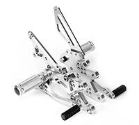 Jodriva Rearsets Foot Pegs Rear Sets CBR1000RR Fireblade 2004 2005 2006 2007 2008 2009 2010 2011 2012 2013 2014 2015 2016 CBR 1000 RR ABS 2009-2016 CNC Motorcycle Foot Peg(1000RR 04 07 Sliver)