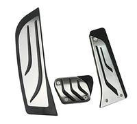 Jodriva RHD Stainless Steel Foot Rest Pedals Fuel Brake Footrest Pedal Manual, for BMW, for 1 3 Series F20 F21 F30 F31 F34 GT 318 320i 335 Pedal Pads Cover(2pcs)(3pcs)