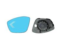Jodriva Side Rearview Mirror Blue Glass Lens With LIGHT Indicate Ligh, for Peugeot, 301 308 408 508 2010-2019 Wide Angle View Anti Car Exterior Reflection Glass(16 308 no heated)