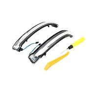 Jodriva Side Rearview Mirror Dynamic Blinker Scroll Turn Signal, for NISSAN, for X-TRAIL, T32, for Qashqai, 2014-2018, for Murano, Z52 Juke Navara NP300 Car Indicator Light