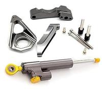 Jodriva Steering Damper Bracket Set, GSXR1000 GSX-R 1000 2003-2006, CNC Stabilizer Directional Dampers Mounting Support Motorcycle Ride Control Unit(BLACK 13)
