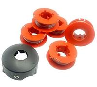 Jodriva Strimmer Trimmer Spool And Line, for Bosch, Automatic Spool Line, for ART 23 26 30 COMBITRIM EASYTRIM Strimmer, Grass Trimmer, 8m, F016800175 (5 Spool+1 Cover) Strimmer Spool Replacement