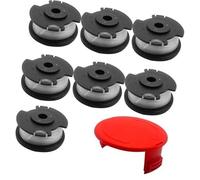Jodriva String Trimmer Spool Line, for Einhell GE-CT 18/28 Li and GE-CT 18/28 Li TC, 1.6mm 4.9m TLE-03 Nylon Grass Strimmer Line Spool (7 Spool + 1 Cover) Strimmer Spool Replacement