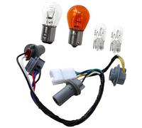 Jodriva Tail Light Lamp Socket Holder Wiring Harness, Rear Taillight Lamp, for Hyundai, for Sonata 2011-2014, Rubber ABS Glass, 92450-3Q000, Yellow Light, 1 Set Taillight Mounting Bracket