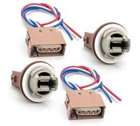 Jodriva Turn Signal Tail Light Lamp Socket and Connector with Wiring Harness, for Ford, for Lincoln, for Mercury, 2003-2019, 2 Pair Taillight Mounting Bracket