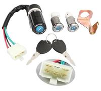 Jodriva Vehicle Door Latch for Gy6 50Cc 150Cc Motorcycle Ignition Switch Key Lock with Wire Set Motorbike Start Door Locks