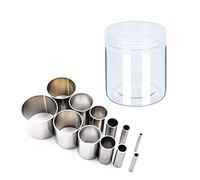 Jodsen Clay Cutters 12 Pieces Hole Hollow Punch Cutter Set Stainless Steel Round Circle Shape Cutters Molds Mini Cookie Cutter Punch Tools for Clay Pottery Craft with Storage Case Silver