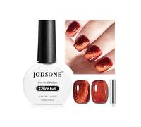 JODSONE 10ml Gel Nail Polish Cat Eye Red Gel Nail Polish with Magnet Soak-Off UV Lamp Deep Red Nail Art Salon DIY Home