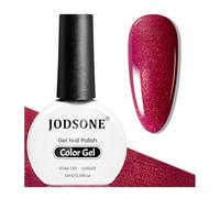 JODSONE 10ml Glitter Gel Nail Polish, Glitter Red Gel Nail Polish Deep Red Four Seasons Neutral Soakable U V Light Nail Art Design Nail Salon DIY Home