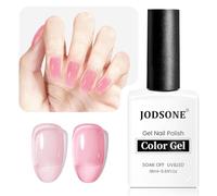 JODSONE 18ml Fairy Pink Jelly Gel Nail Polish Pink Gel Polish Soak Off UV LED for Salon Manicure and Nail Art DIY at Home