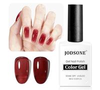 JODSONE 18ml Jelly Burgundy Gel Nail Polish Jelly Wine Red Gel Polish Soak Off UV LED Art Manicure Salon DIY at Home