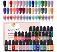 JODSONE 32 Colors Airbrush Gel Nail Polish, No Dilution Gel Nail Polish Strong Coverage, Highly Saturated Colors Ideal for At-home Salon Use